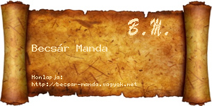 Becsár Manda névjegykártya