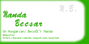 manda becsar business card